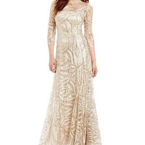 Tahari-Arthur S Levine Gold Gown/Wedding dress